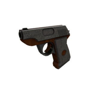 Damascus & Mahogany Pistol