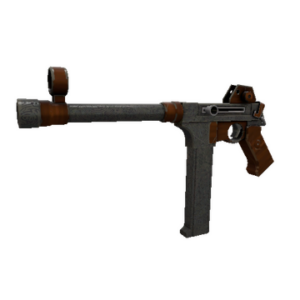 Damascus and Mahogany SMG (Minimal Wear)